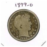 1899-O Barber Silver Half Dollar