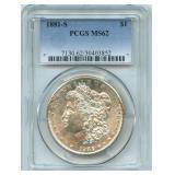 1881-S Morgan Silver Dollar - PCGS MS62