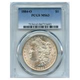 1884-O Morgan Silver Dollar - PCGS MS63