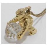 Swarovski Winter Pendant on 12K Gold Filled Chain