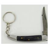 New Damascus Blade Folding Keychain Knife