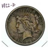 1922-D Peace Silver Dollar
