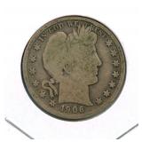 1906-D Barber Silver Half Dollar