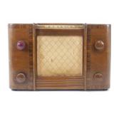 * Vintage Art Deco Westinghouse Wood Radio
