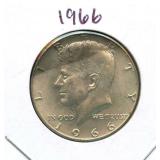 1966 Kennedy Silver Half Dollar - 40% Silver