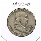 1952-D Franklin Silver Half Dollar