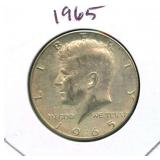 1965 Kennedy Silver Half Dollar - 40% Silver