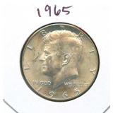 1965 Kennedy Silver Half Dollar - 40% Silver