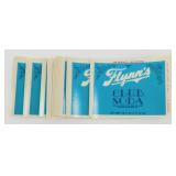 25 Vintage UNUSED Flynnï¿½s Club Soda Bottle Paper