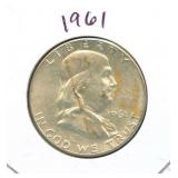 1961 Franklin Silver Half Dollar