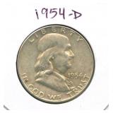 1954-D Franklin Silver Half Dollar
