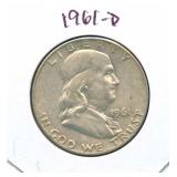 1961-D Franklin Silver Half Dollar
