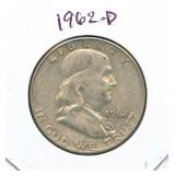 1962-D Franklin Silver Half Dollar