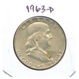 1963-D Franklin Silver Half Dollar