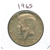 1965 Kennedy Silver Half Dollar - 40% Silver