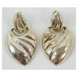 Vintage Sterling Silver Door Knocker Earrings -
