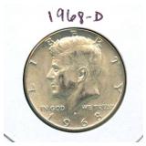 1968-D Kennedy Silver Half Dollar - 40% Silver