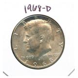 1968-D Kennedy Silver Half Dollar - 40% Silver