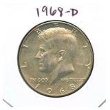 1968-D Kennedy Silver Half Dollar - 40% Silver