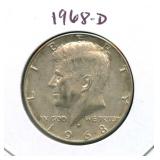 1968-D Kennedy Silver Half Dollar - 40% Silver