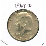 1968-D Kennedy Silver Half Dollar - 40% Silver