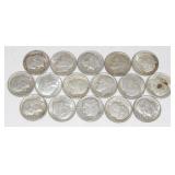 16 Roosevelt Silver Dimes