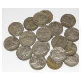 21 Jefferson Silver War Nickels