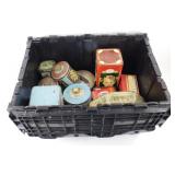 * Group of Vintage Tins with Black Commercial
