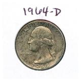 1964-D Washington Silver Quarter