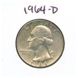 1964-D Washington Silver Quarter