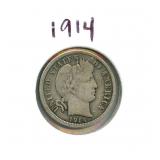 1914 Barber Silver Dime