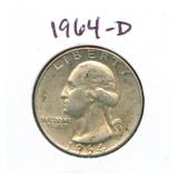 1964-D Washington Silver Quarter