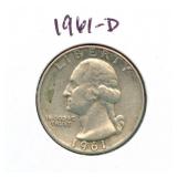 1961-D Washington Silver Quarter