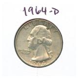 1964-D Washington Silver Quarter