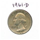 1961-D Washington Silver Quarter