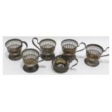 5 Sterling Marked Candle Carriers - 162 grams