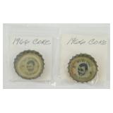 2 Vintage 1966 Dick Butkus COKE Bottle Caps -