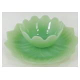 * 1950 Fire King Lotus Leaf Plate and Lotus