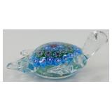 * Millefiori Glass Turtle Paperweight