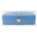 Vintage Blue Tackle Box with 12" Tape on Box -