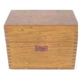 Vintage Weis Dovetailed Oak Recipe/Index Card
