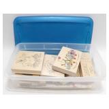 Goofy Chicken /Rooster Rubber Stamps in Sterilite