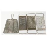 Group of 4 Vintage Cheese Graters