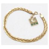 10k Gold Charm with 1/20 12k Gold Bracelet -