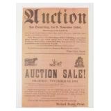 * 1894 Auction Flyer Reproduction