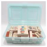 Flowers Rubber Stamps in Sterilite Tote