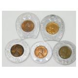 5 Lucky Good Luck Coins
