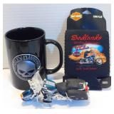 * Harley Davidson Mug, Koozie & More