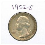 1952-S Washington Silver Quarter