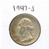 1947-S Washington Silver Quarter